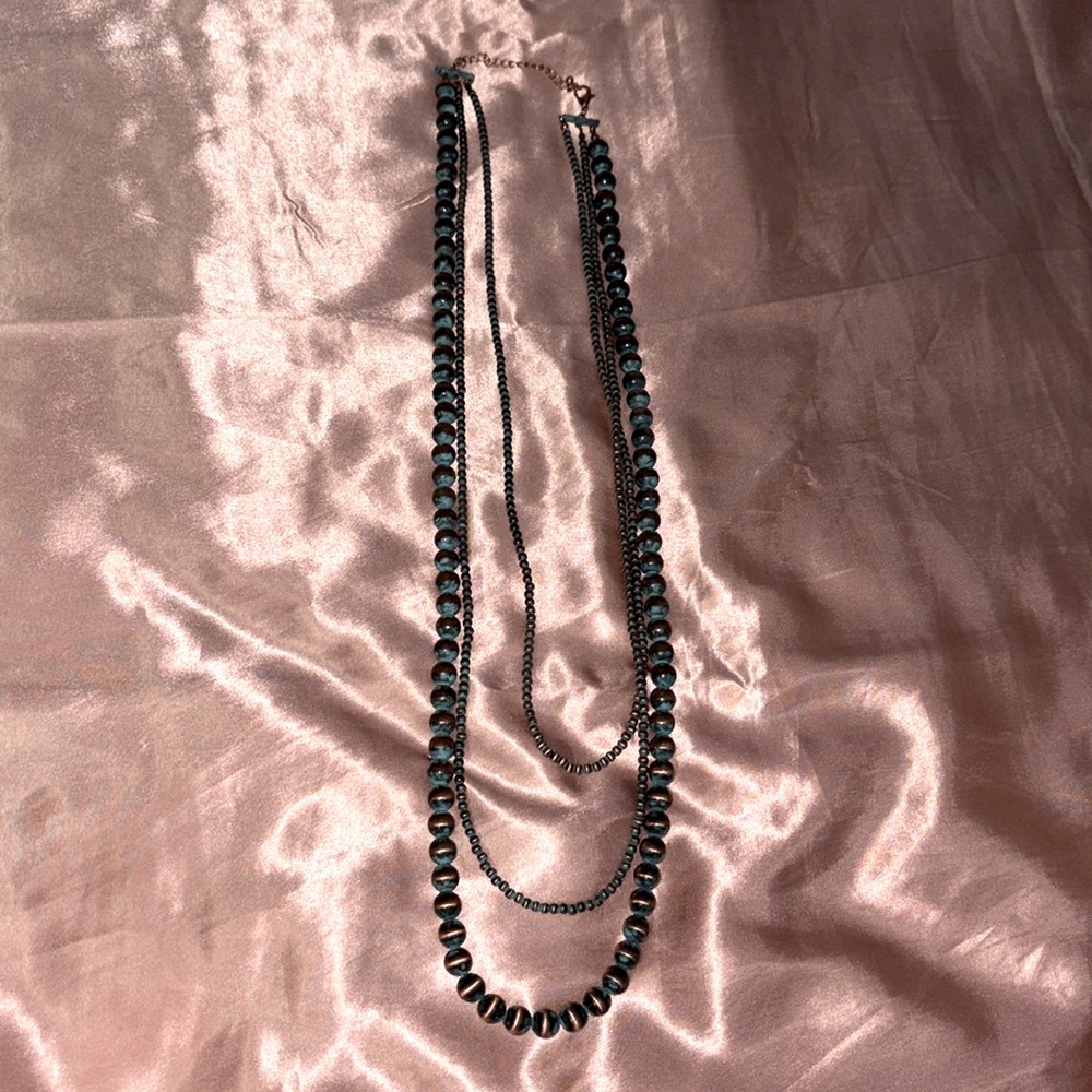 3 long layered necklace